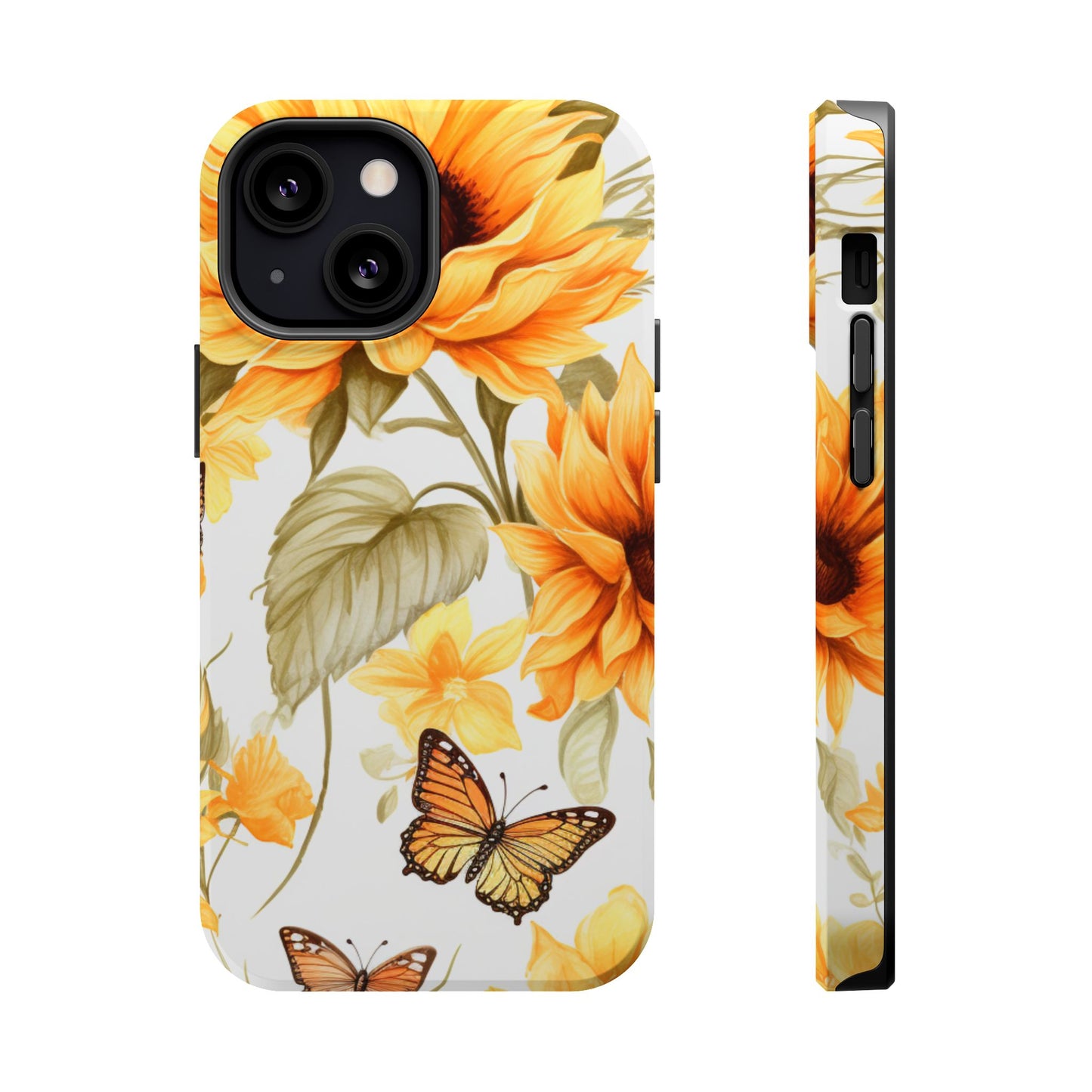 Sunflower & Butterfly Bliss - MagSafe iPhone Series Case