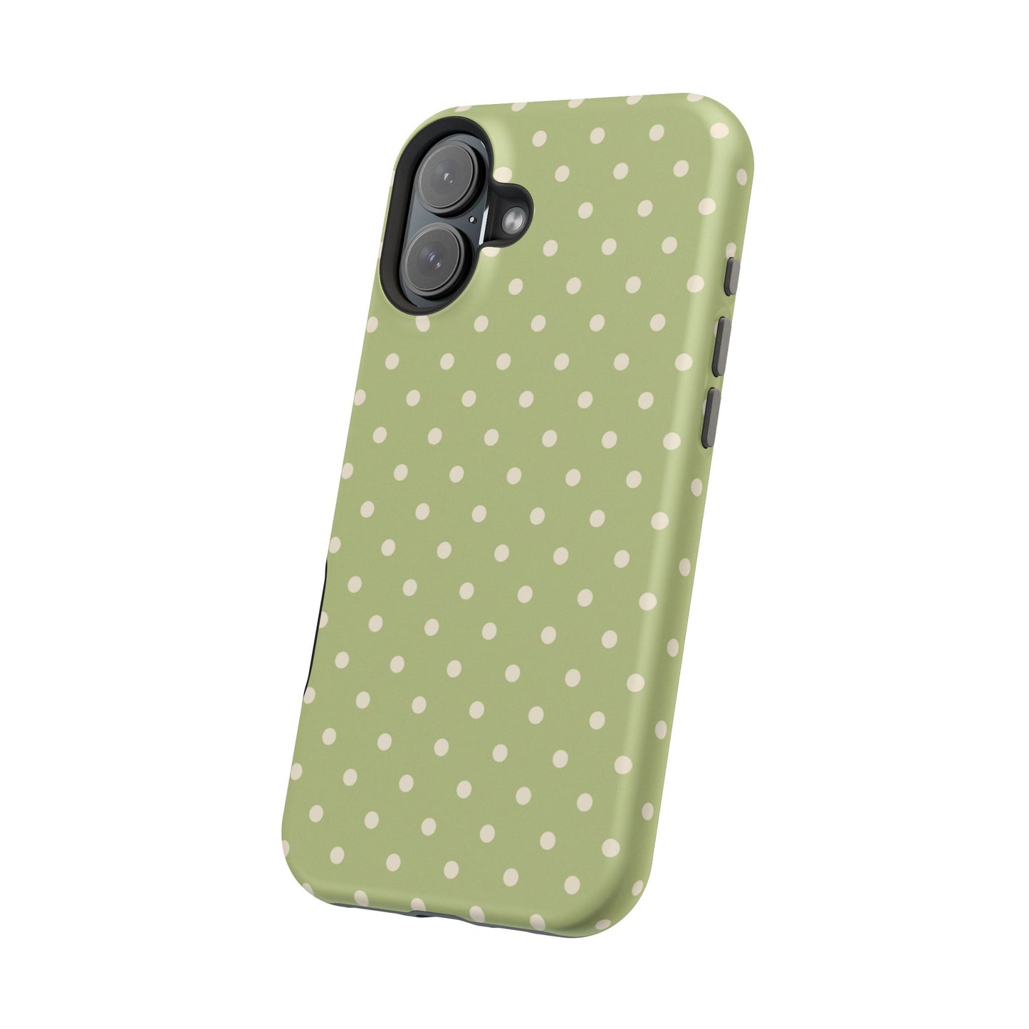 Sage Green Polka Dots – MagSafe iPhone Case