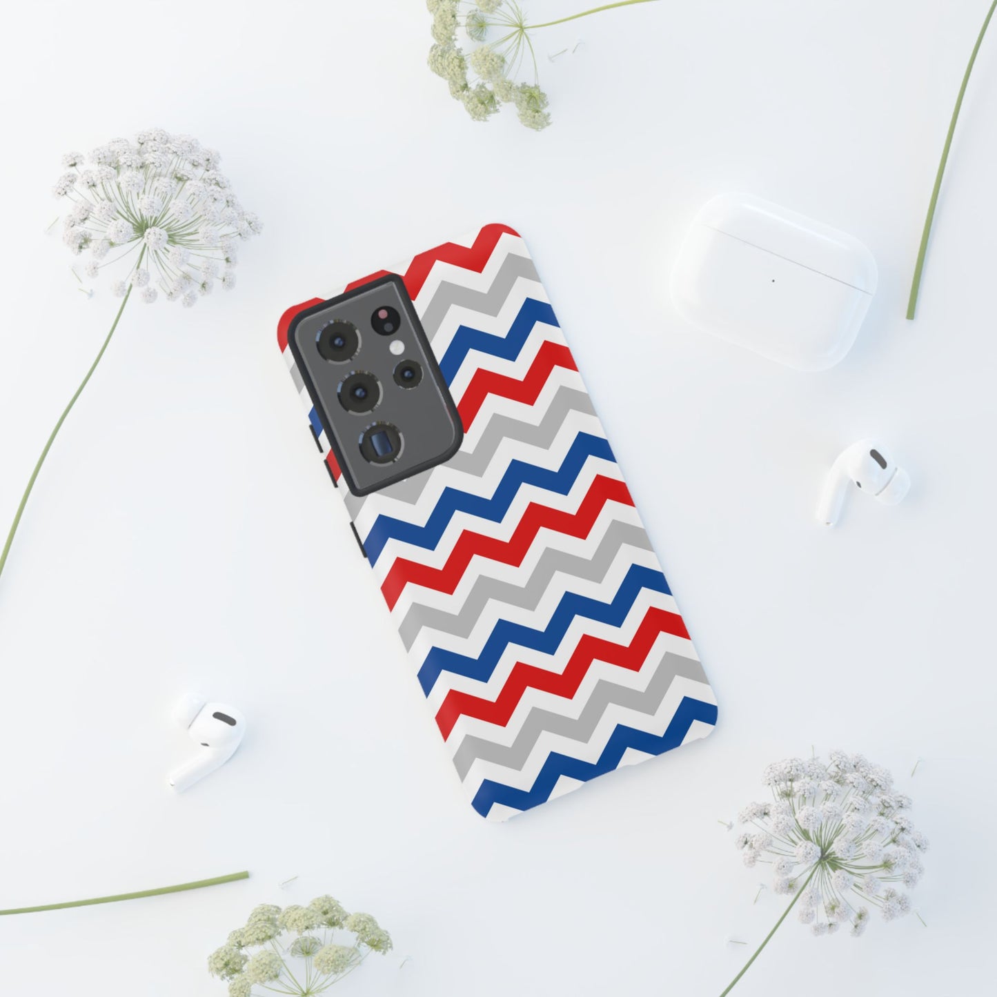 Patriotic Red, White & Blue Chevron – Bold Geometric Samsung Galaxy Case