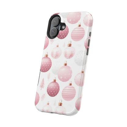 MagSafe iPhone Case: Merry in Pink – Christmas Balls