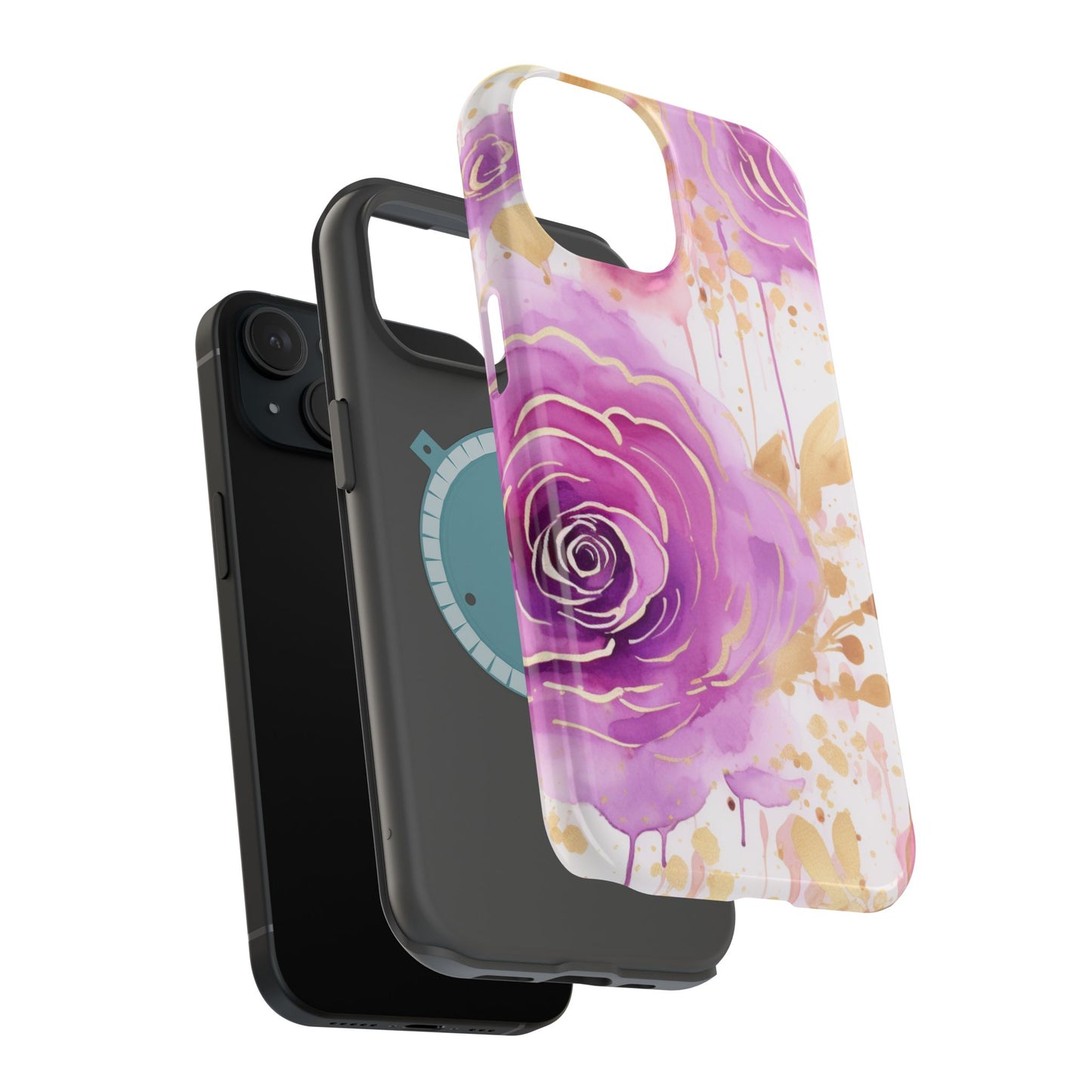 Radiant Purple & Gold Floral - MagSafe iPhone Series Case