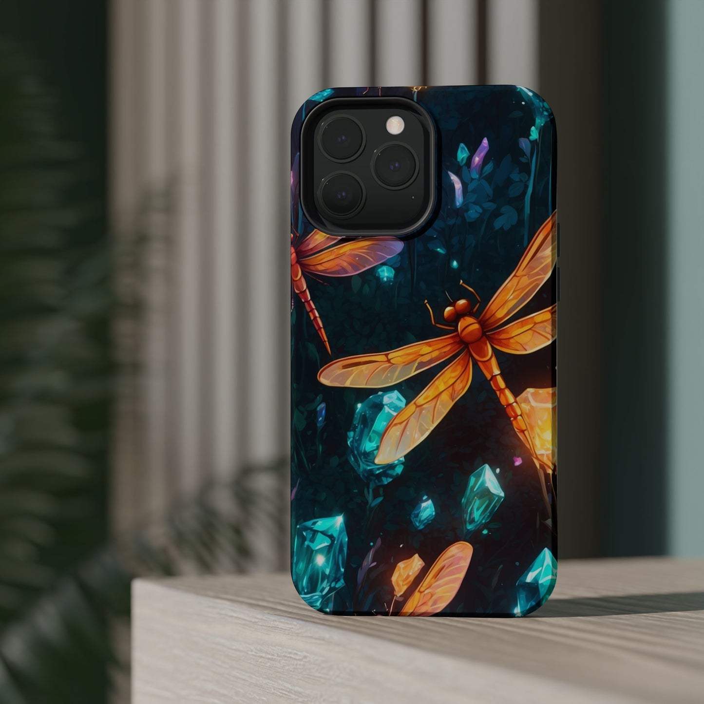 Mystical Dragonflies & Crystals – MagSafe iPhone Series Case