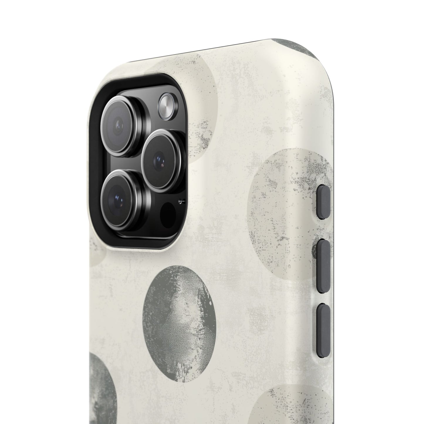 Vintage Polka Dot MagSafe iPhone Case - Neutral Retro Protective Cover