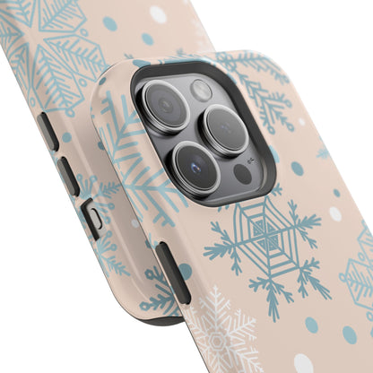 Winter Snowflakes MagSafe iPhone Case – Shockproof, Smooth Matte Finish, Dual-Layer Protection