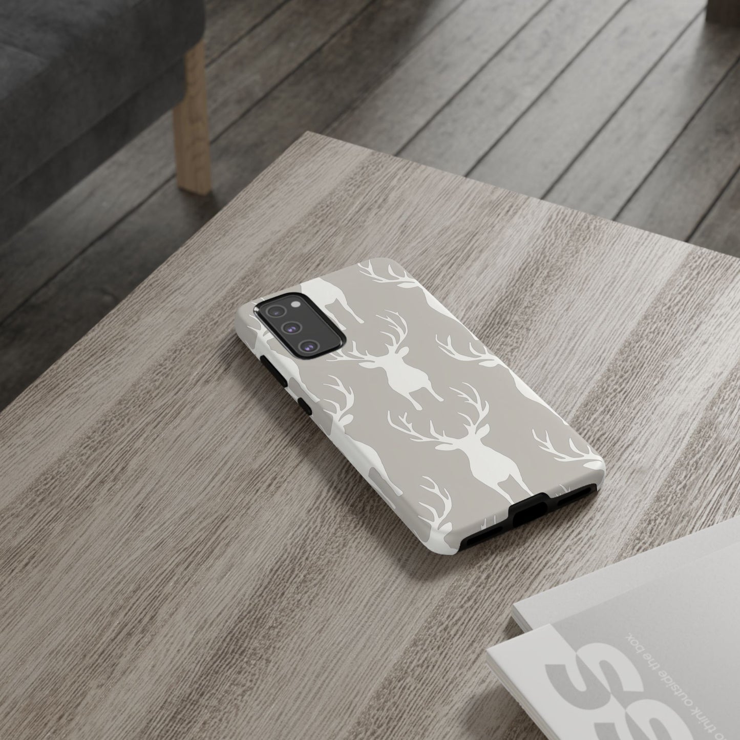 Minimalist Deer Silhouette Pattern – Samsung Galaxy Series Case