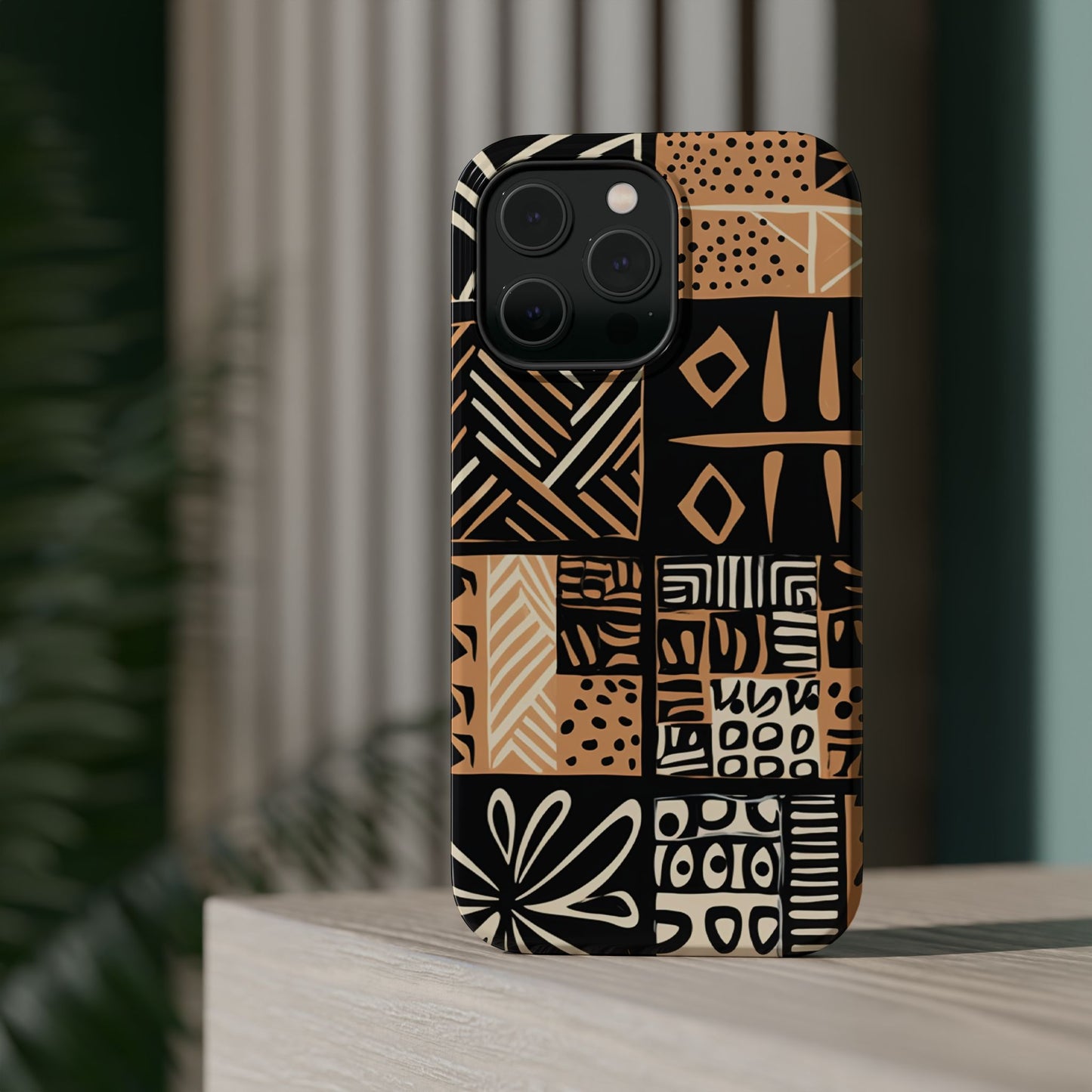 Tribal Geo-Pattern MagSafe Case – Bold Ethnic Design