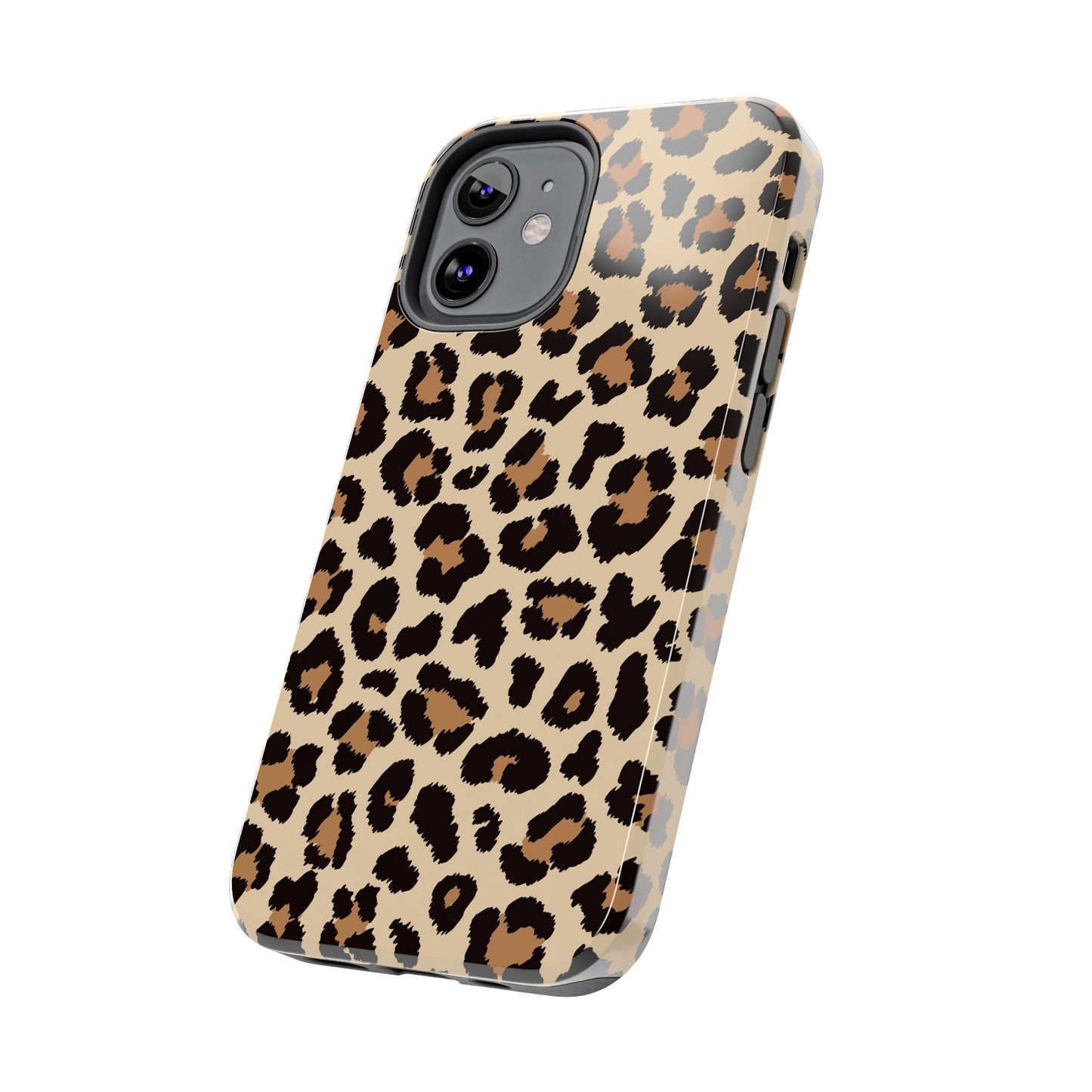 Wild Leopard Print Tough iPhone Case – Bold Animal Pattern Design with Dual-Layer Protection