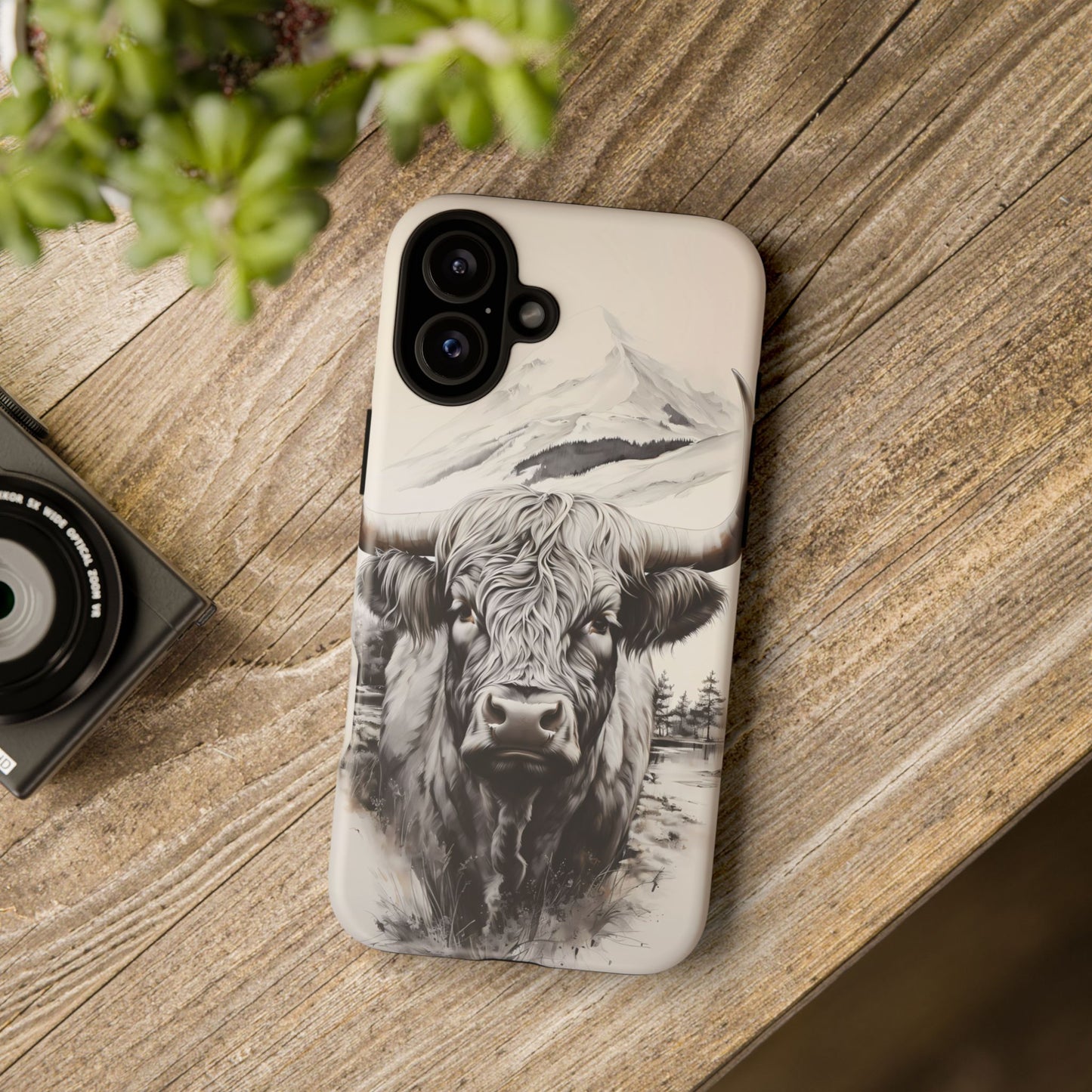 Western Highland Cow Case | Durable Farmhouse Design