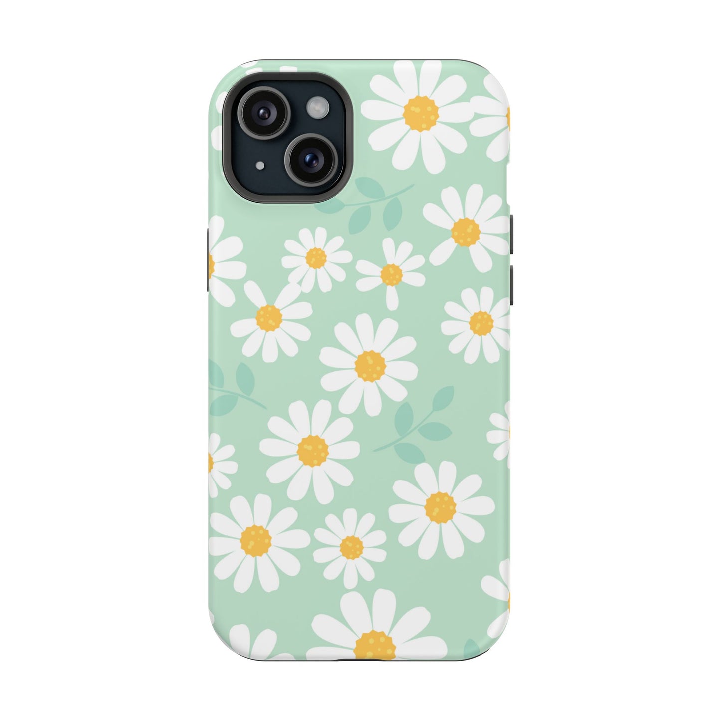 Charming Daisy Floral Tough MagSafe iPhone Case – Spring Pastel Design, Shockproof & Slim