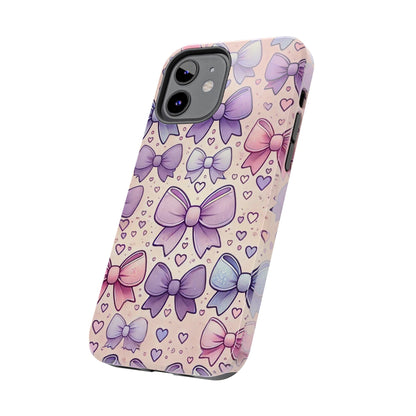 Pastel Bow iPhone Case - Cute Girly Pattern Protective Cover