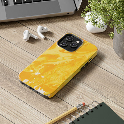 Luxe Yellow Marble iPhone Case – Stunning Golden Marble Texture