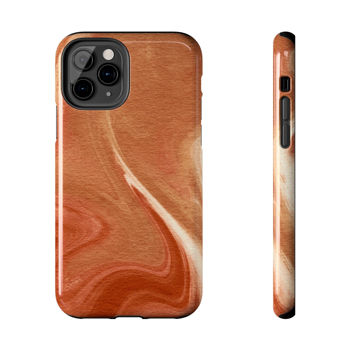 Earthy Terracotta Swirl MagSafe iPhone Case – Elegant Design with Magnetic Precision