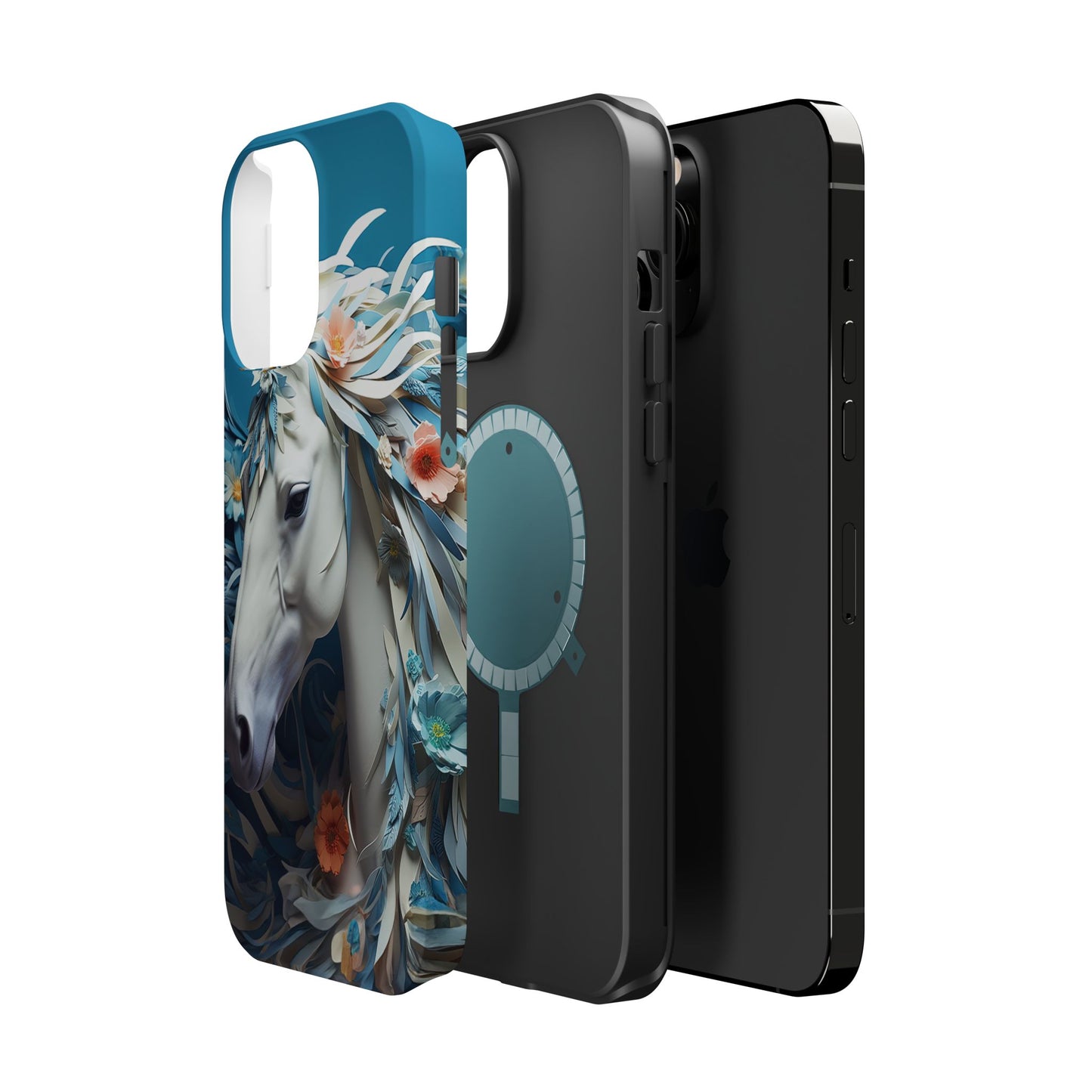 Floral Horse MagSafe iPhone Case