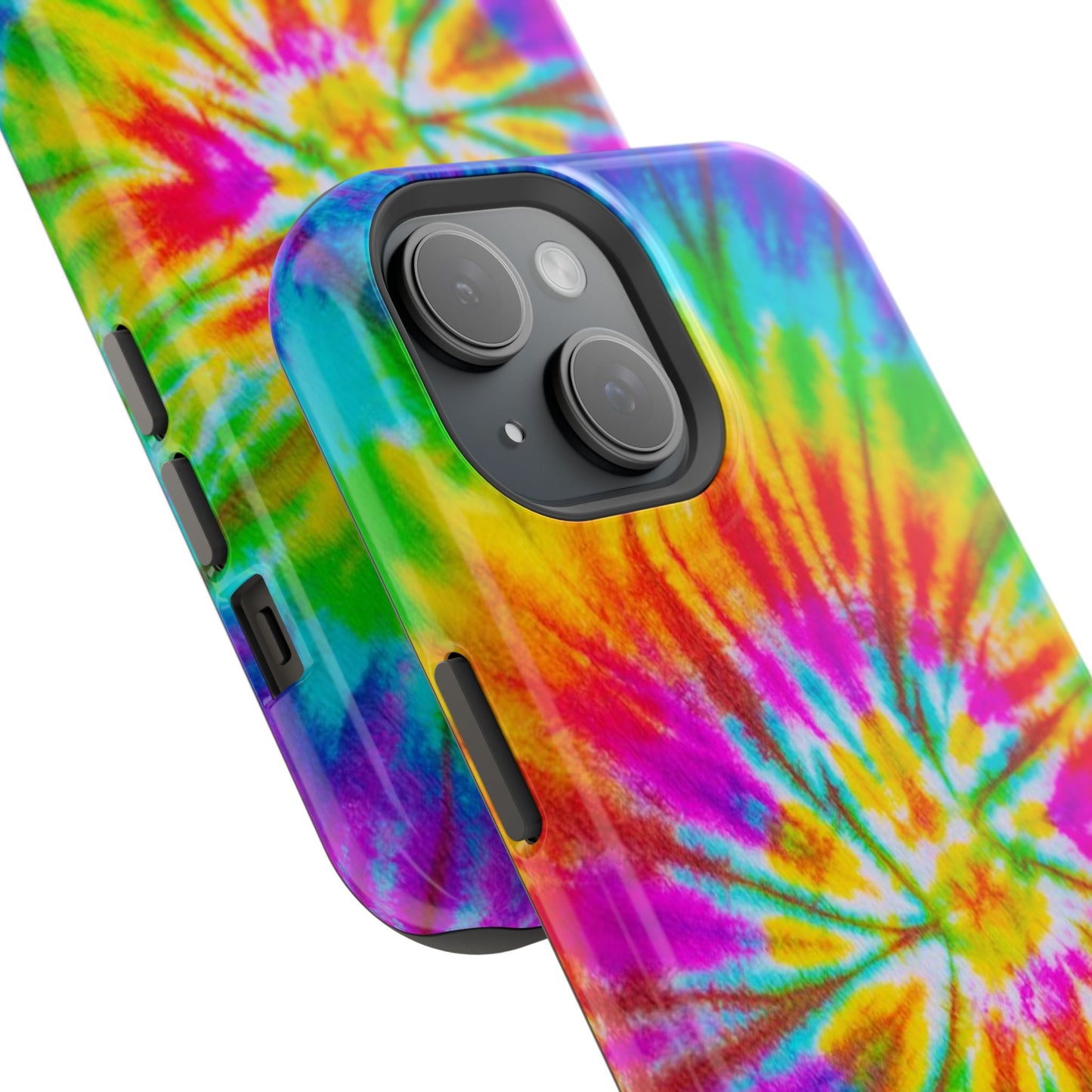 Rainbow Spiral Tie-Dye MagSafe Case – Vibrant Colors & Functionality