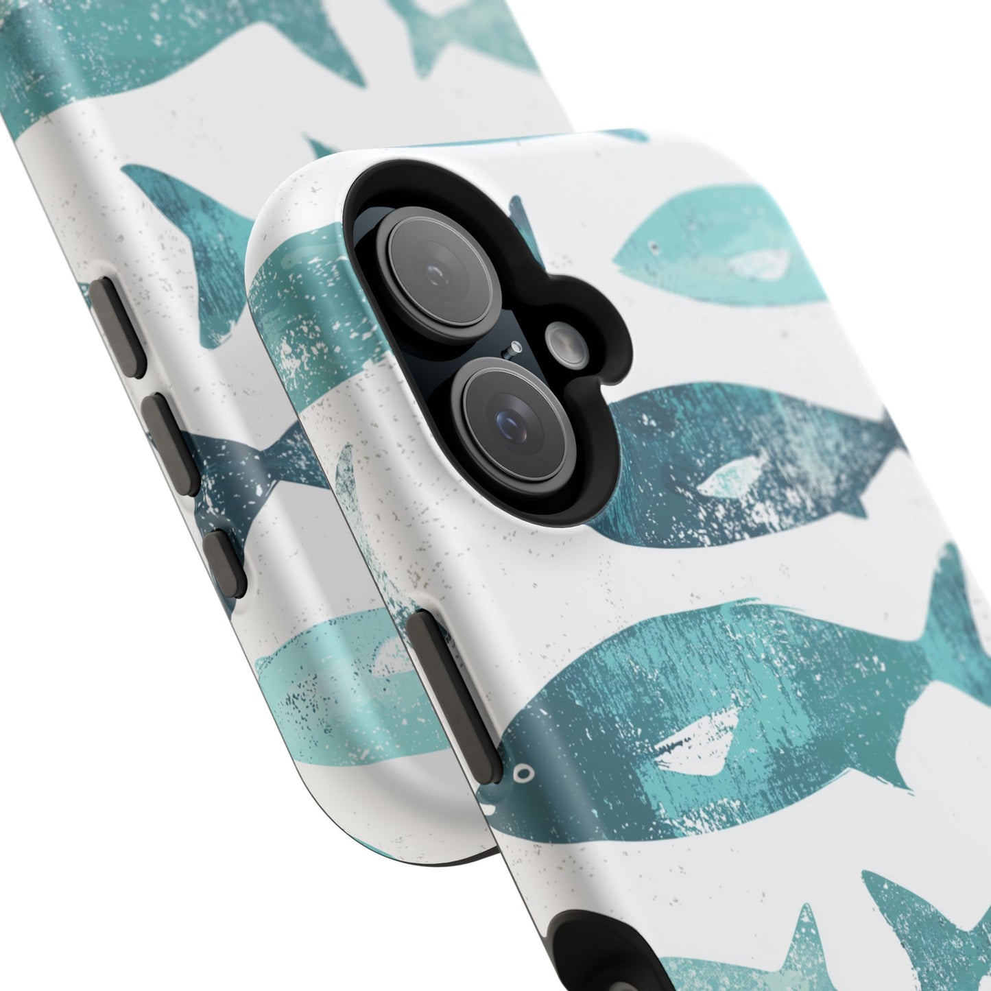 Vintage Blue Fish Print - MagSafe iPhone Series Case