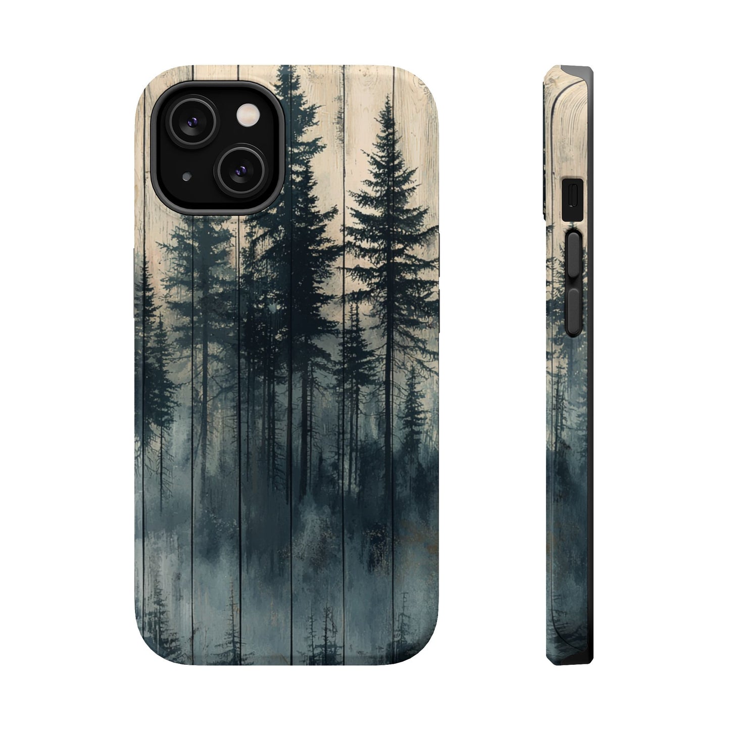 Misty Forest MagSafe iPhone Case - Rustic Nature-Inspired Protective Cover