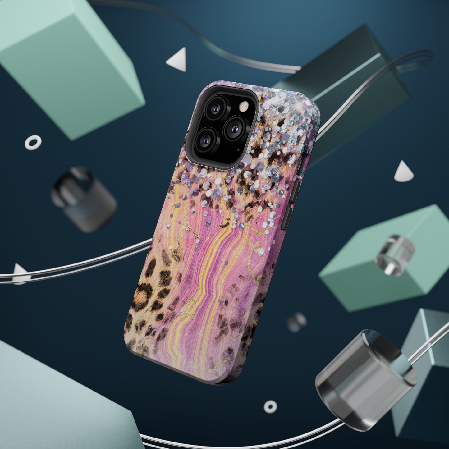 Glitter Glam Leopard – Magsafe iPhone Series Case