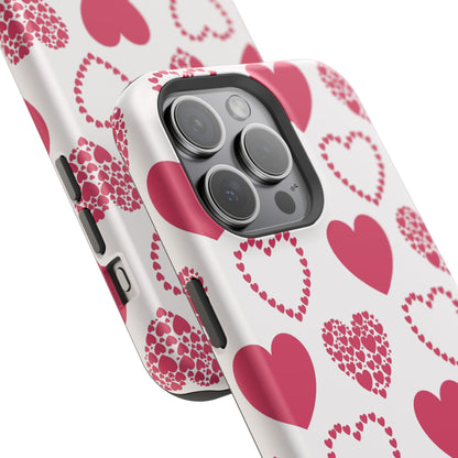 Clustered Pink Hearts MagSafe iPhone Case