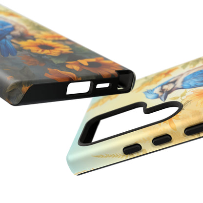 Blue Jay & Sunflowers Phone Case - Perfect Gift for Bird Lovers!