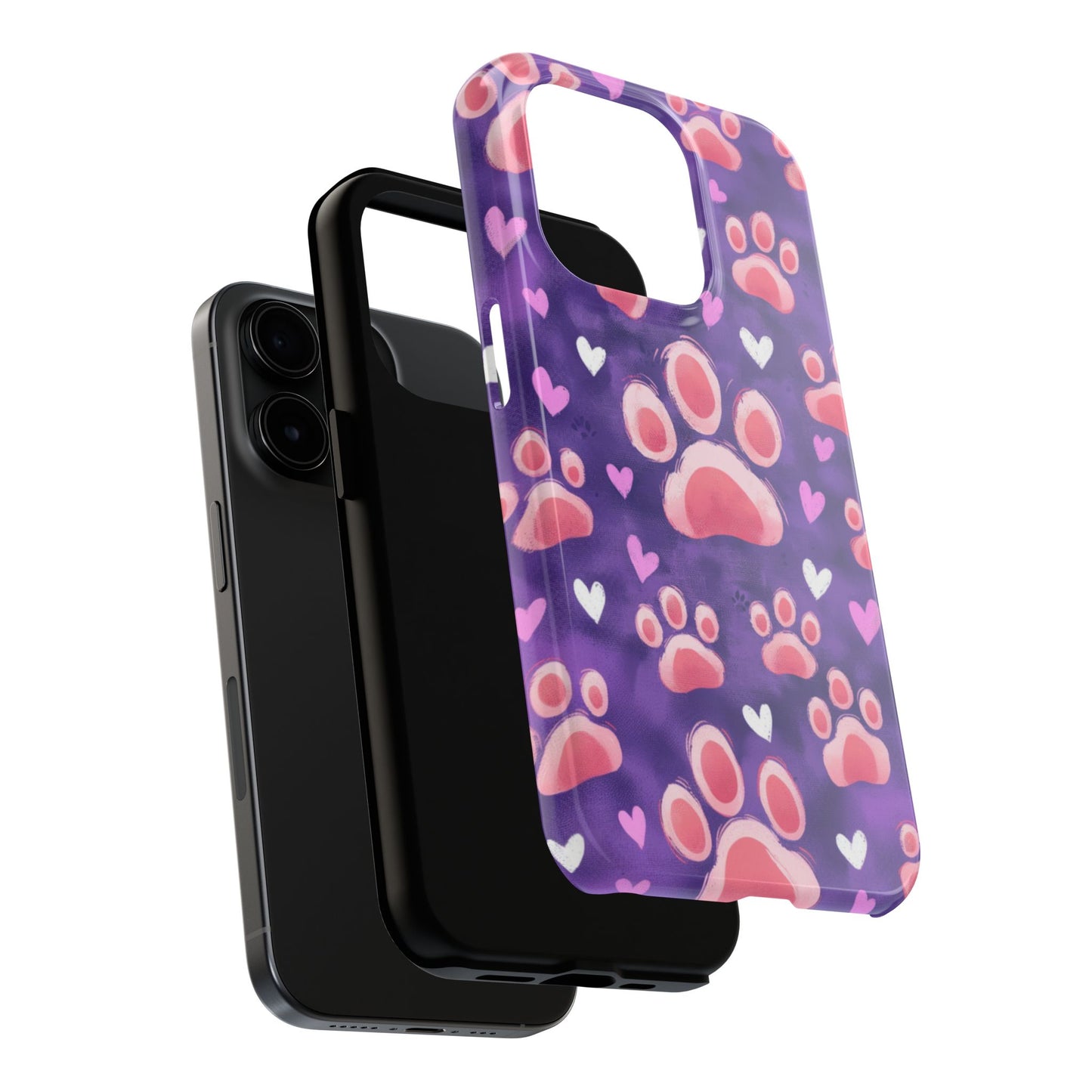 Bold Paw Print iPhone Case - Vibrant Pet-Themed Protective Cover