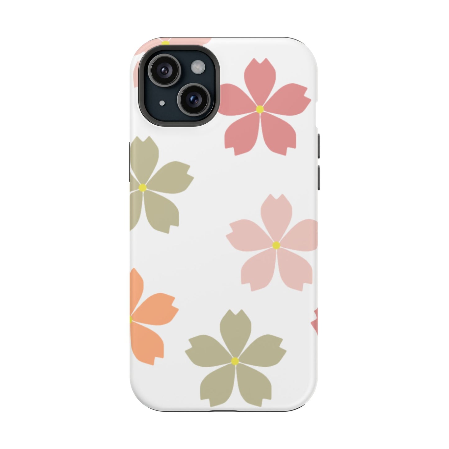 Pastel Sakura Blossom Tough MagSafe iPhone Case – Durable Design with Soft Matte Finish