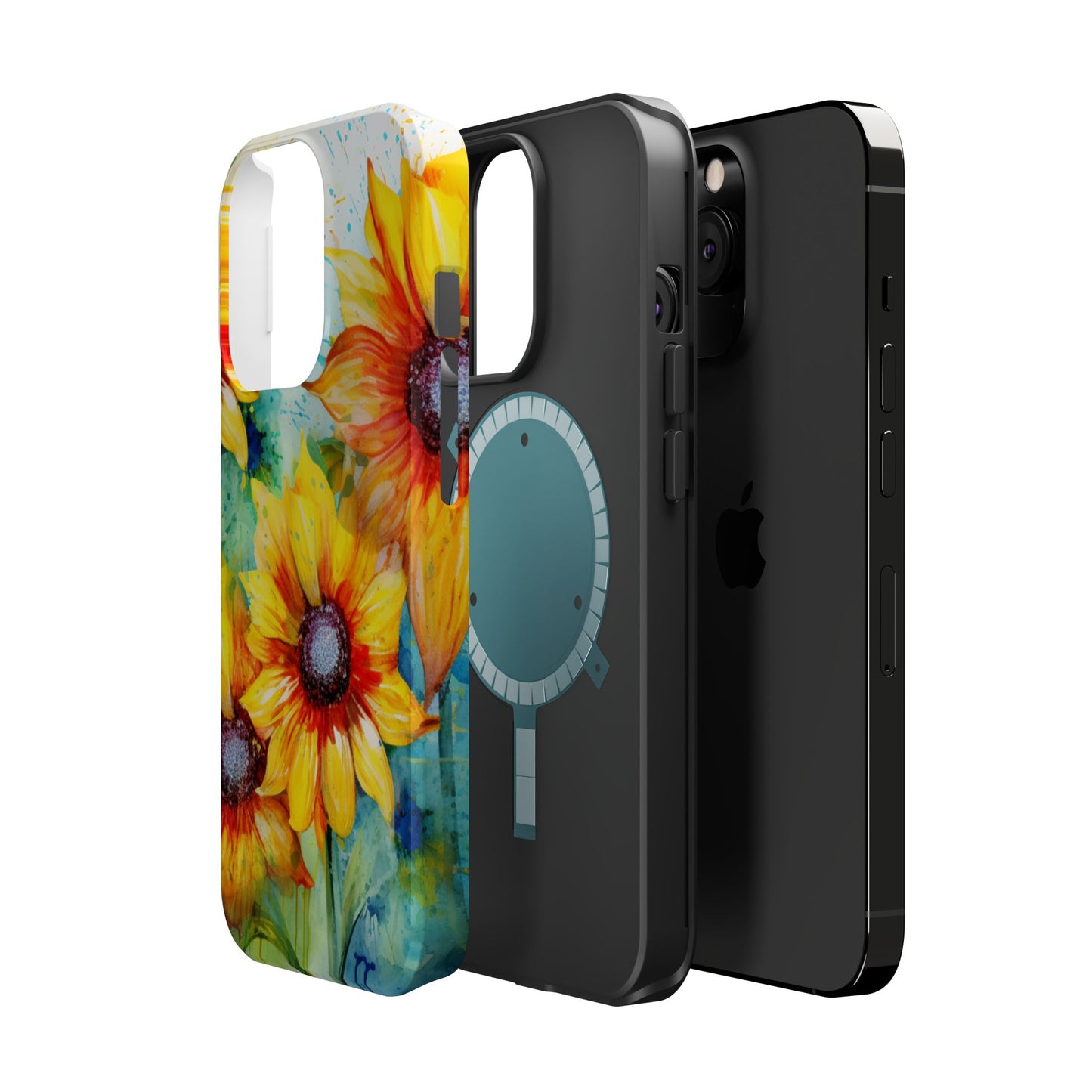 Watercolor Sunflower Splash - MagSafe iPhone Series Case