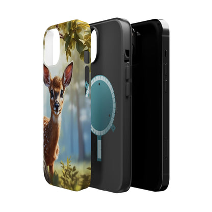 Whimsical Fawn in a Sunlit Forest MagSafe iPhone Case