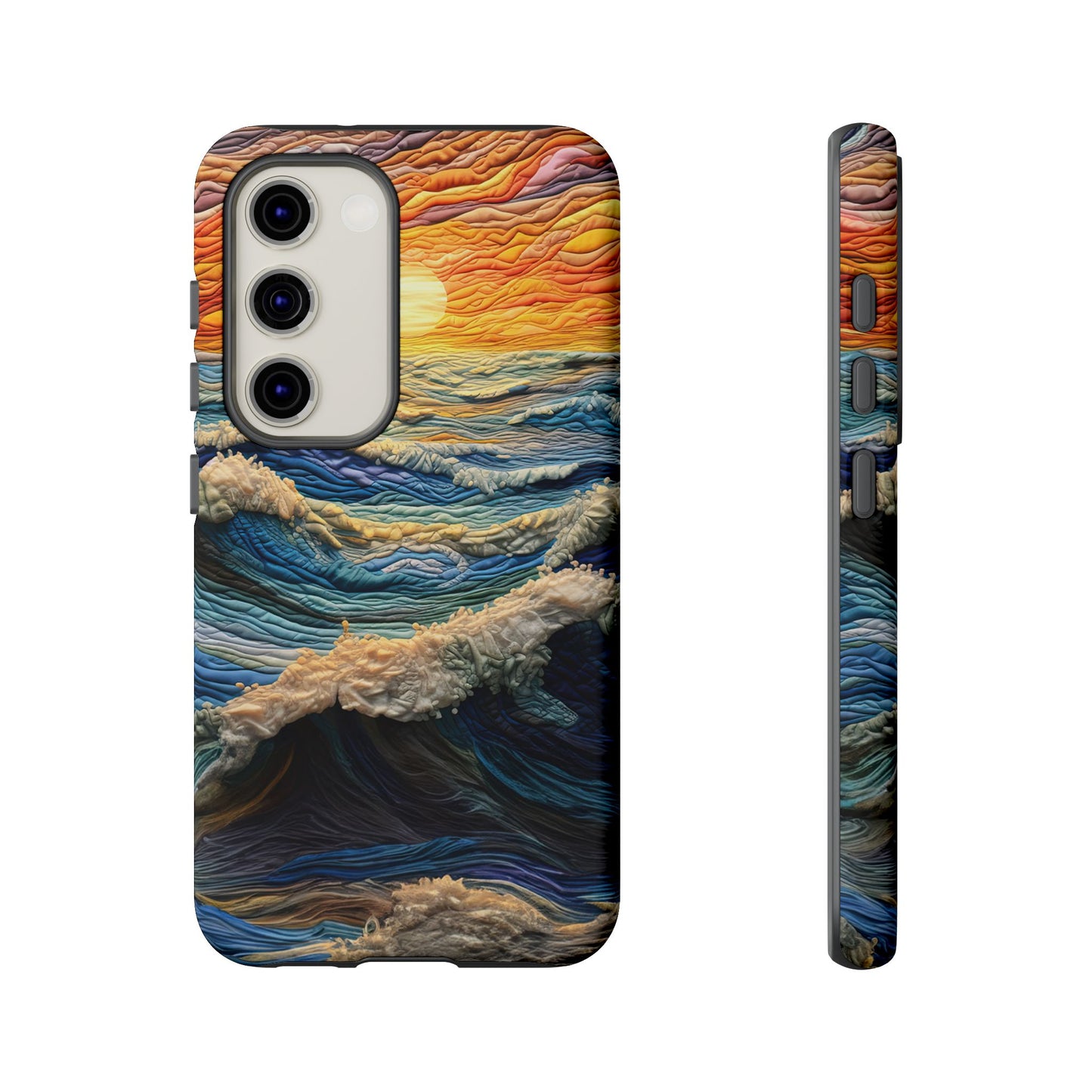 Textured Ocean Sunset Waves – Samsung Galaxy Series Case