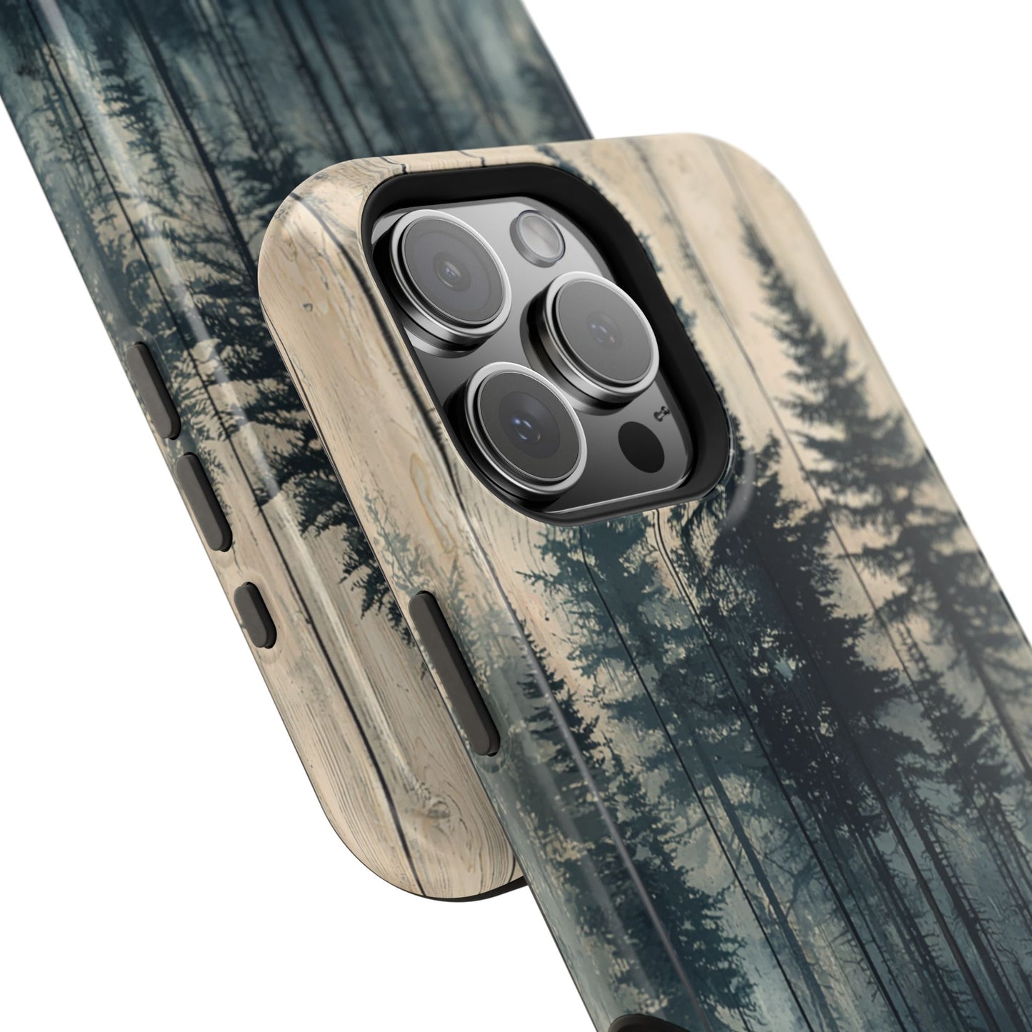 Misty Forest MagSafe iPhone Case - Rustic Nature-Inspired Protective Cover