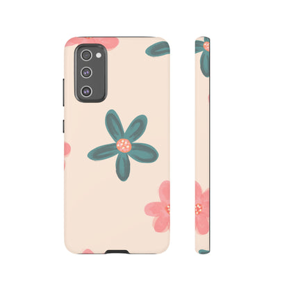 Vintage Floral Tough Samsung Galaxy Case – Soft Matte Finish with Dual-Layer Protection