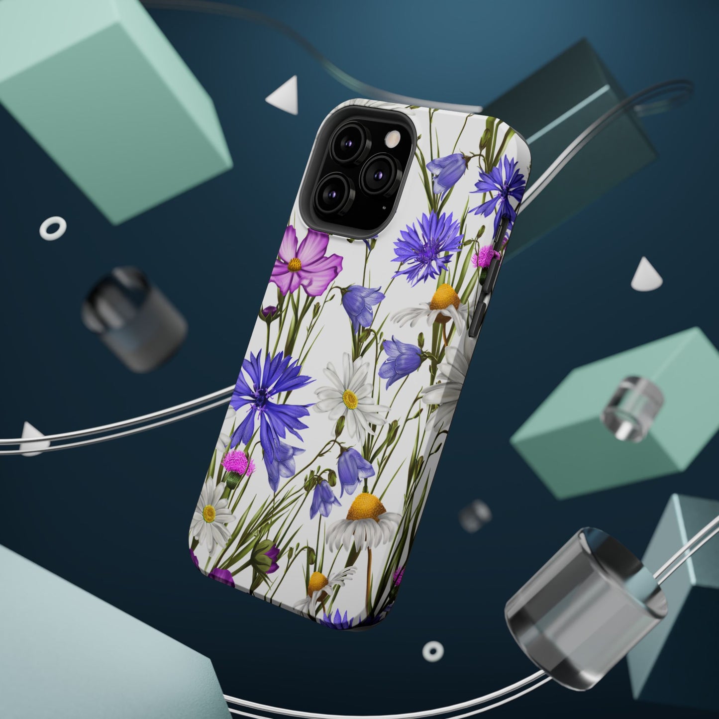 Wildflower Meadow MagSafe Case – Purple, Blue, and White Floral Design