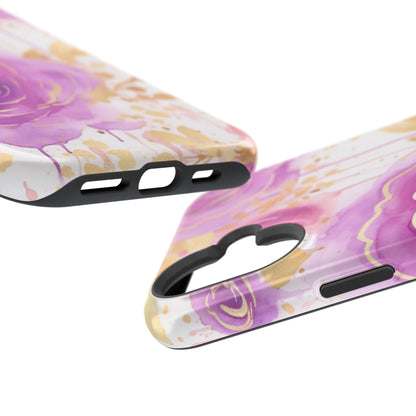 Radiant Purple & Gold Floral - MagSafe iPhone Series Case