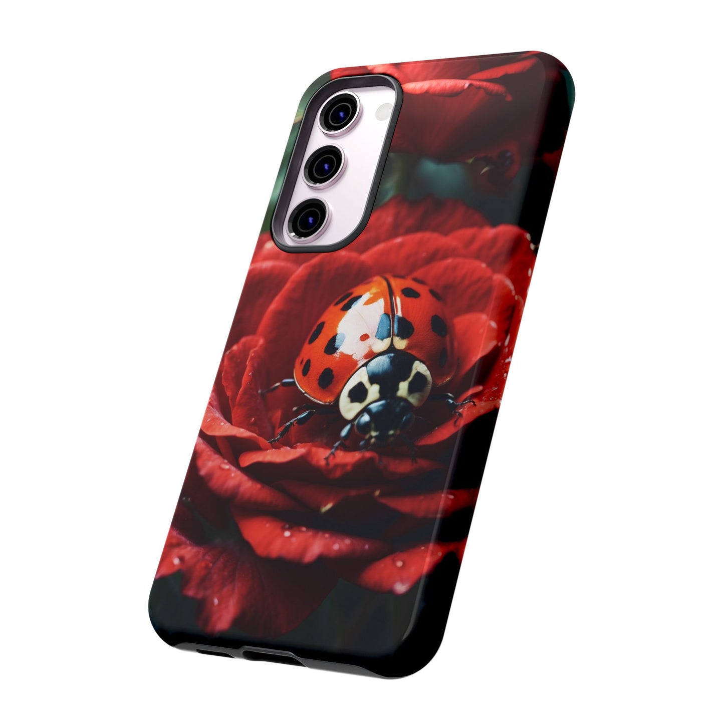 Elegant Rose & Ladybug Charm - Samsung Galaxy Case