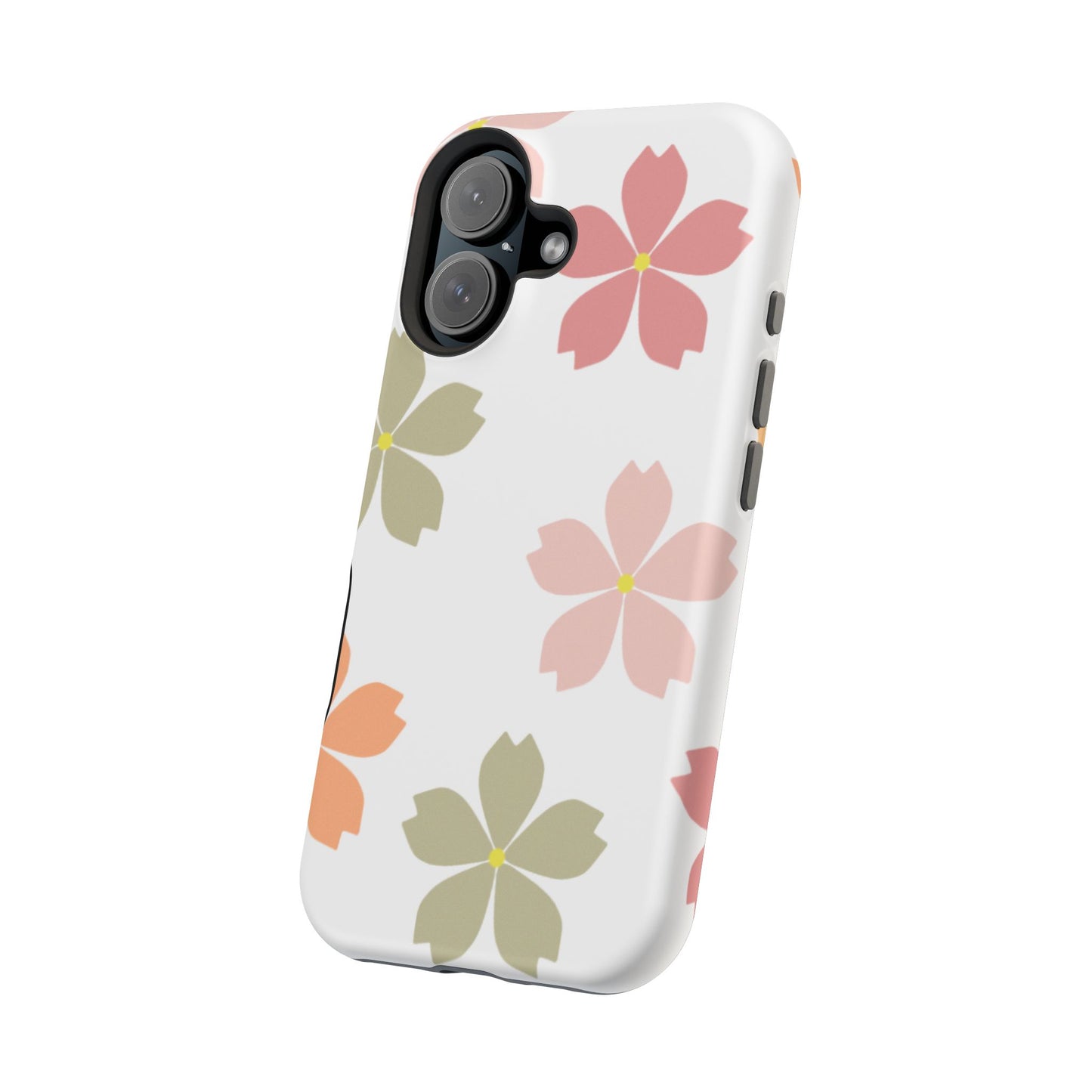 Pastel Sakura Blossom Tough MagSafe iPhone Case – Durable Design with Soft Matte Finish