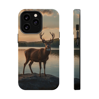 Majestic Stag at Sunset – MagSafe iPhone Case