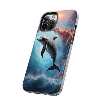 Cosmic Dolphin Space Vibes - iPhone Case