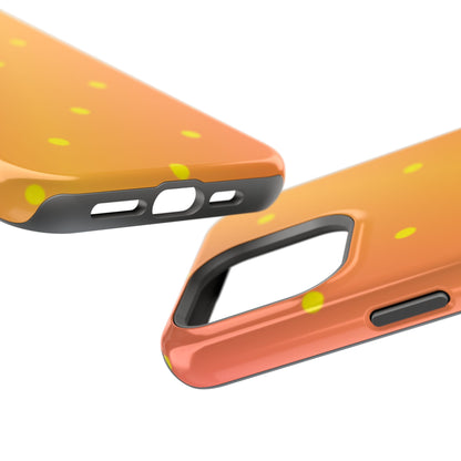 Sunset Gradient Polka Dots MagSafe iPhone Case – Shockproof, Matte Finish, Dual-Layer Protection