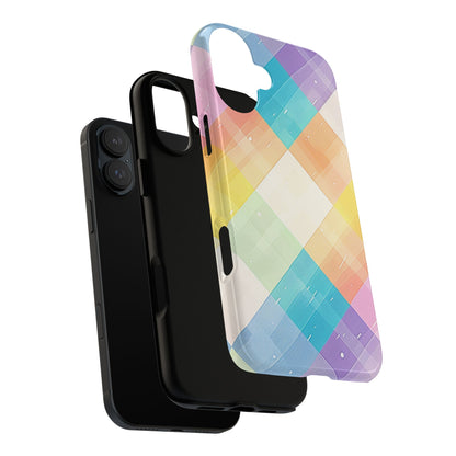 Pastel Plaid Watercolor iPhone Case