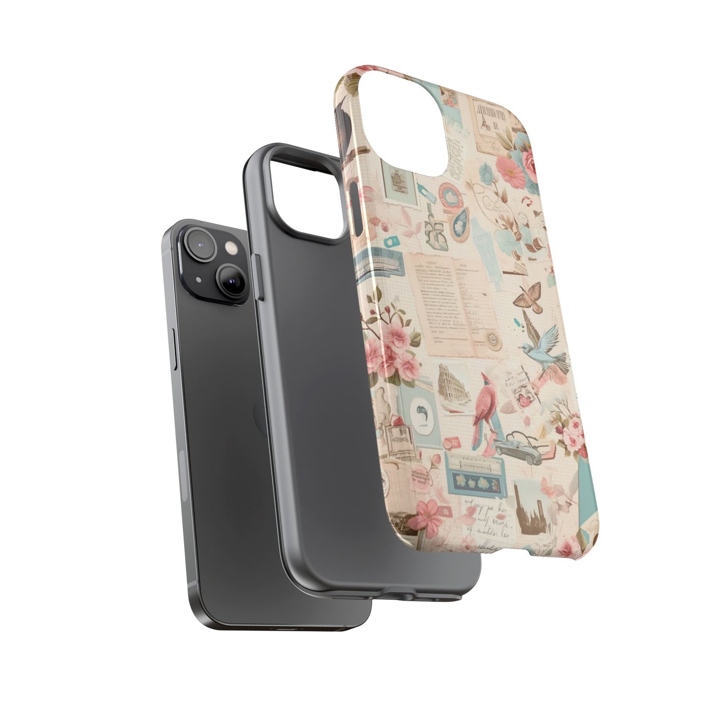 Vintage Collage iPhone Case - Retro Nostalgic Protective Cover