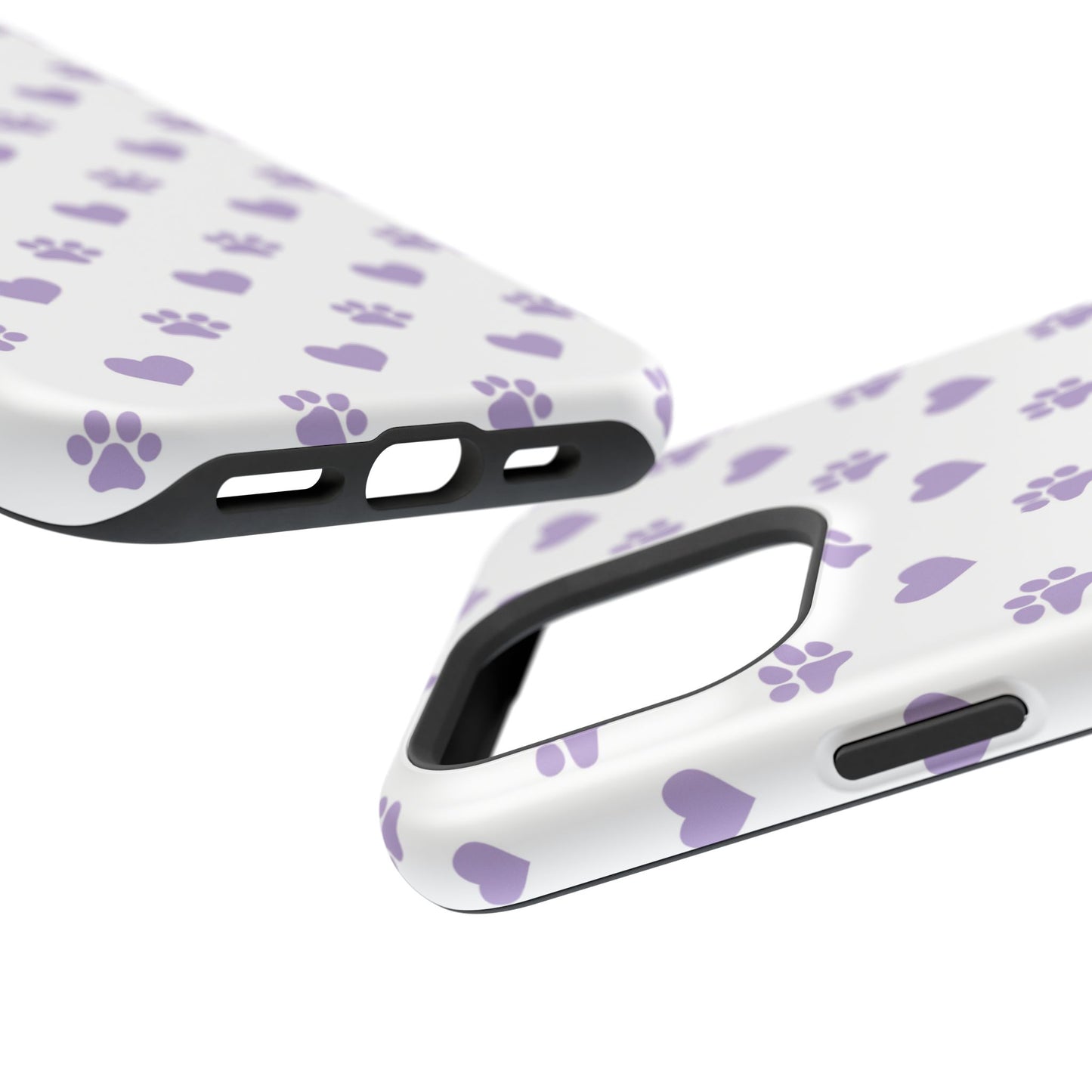 Paw Prints & Hearts – MagSafe iPhone Case with Adorable Pet-Lover Design