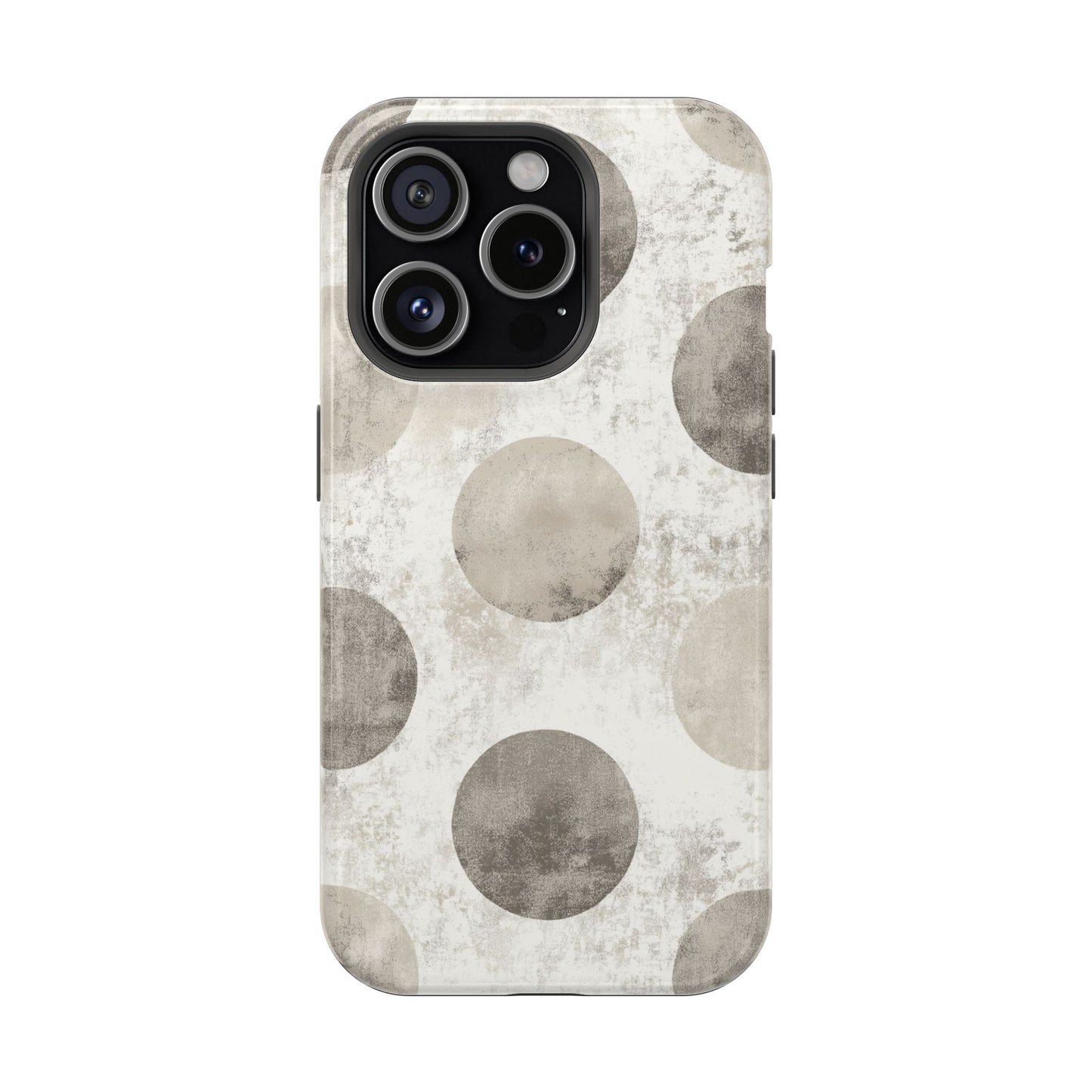 Vintage Polka Dot MagSafe iPhone Case - Minimalist Neutral Protective Cover