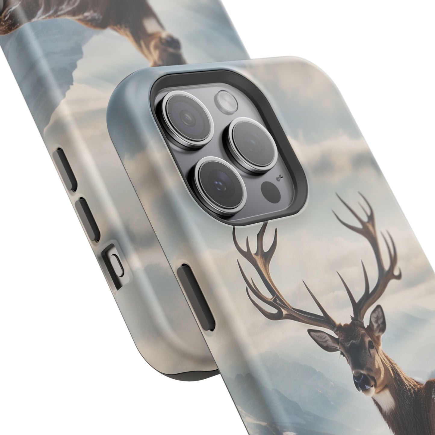 Alpine Majesty: Stag in Snow – MagSafe iPhone Case