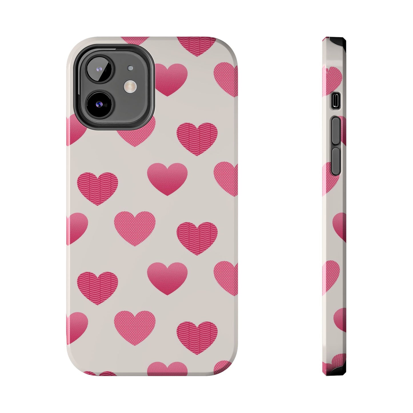 Textured Hearts iPhone Case