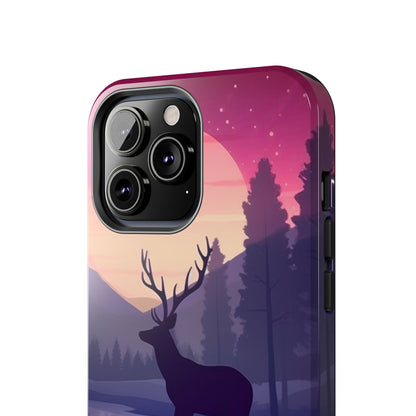 Twilight Elegance: Stag Reflection – iPhone Case