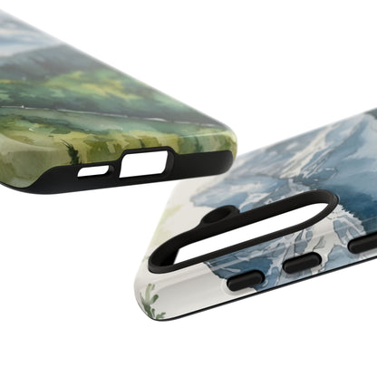 Watercolor Alpine Mountainscape - Samsung Galaxy Case