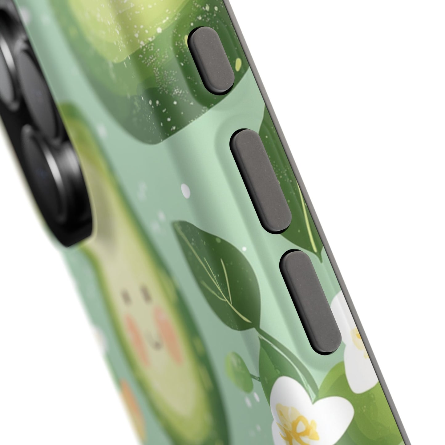 Smiling Avocados Tough MagSafe iPhone Case – Cute Avocado Design, Dual-Layer Protection