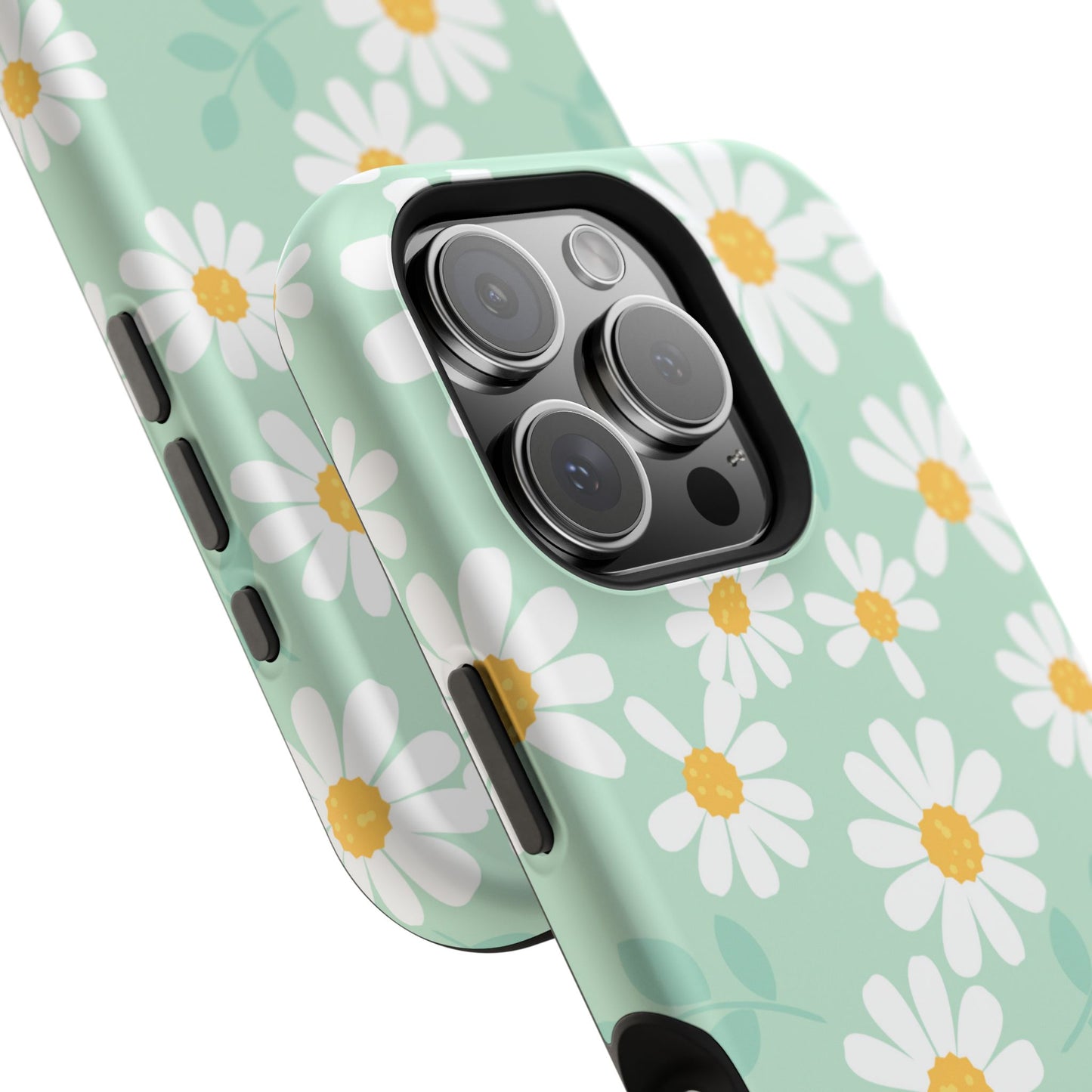 Charming Daisy Floral Tough MagSafe iPhone Case – Spring Pastel Design, Shockproof & Slim