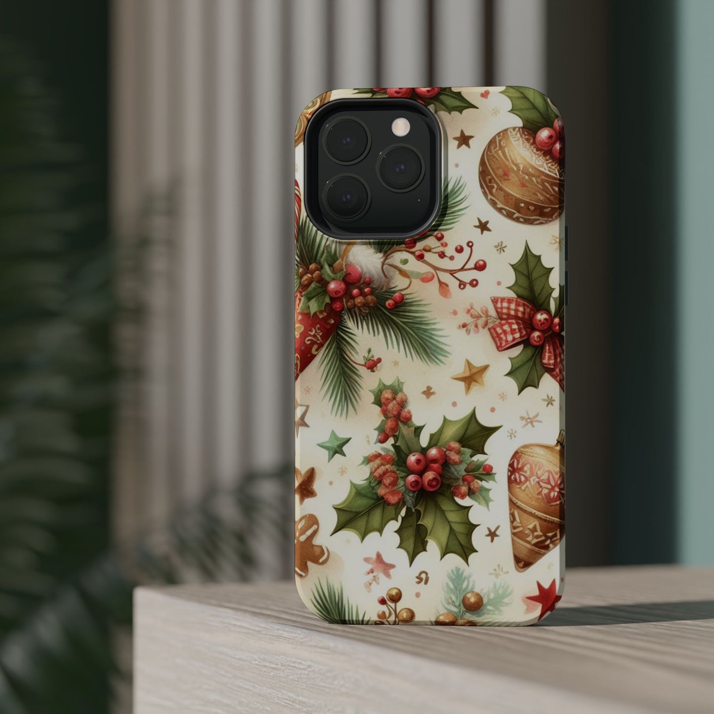 Classic Christmas Stocking & Ornaments Pattern – iPhone Series Case