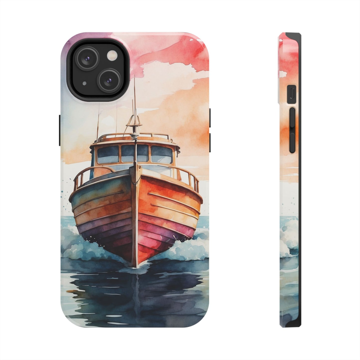 Sunset Sail Watercolor Boat – iPhone Series Case