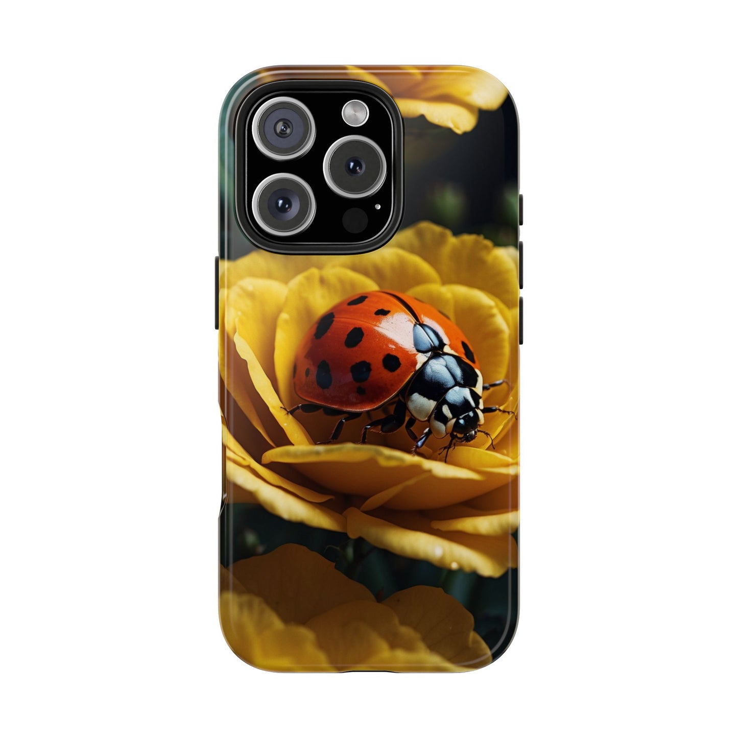 iPhone Case: Ladybug on Yellow Petals